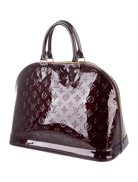 alma gm vernis louis vuitton|authentic louis vuitton alma handbag.